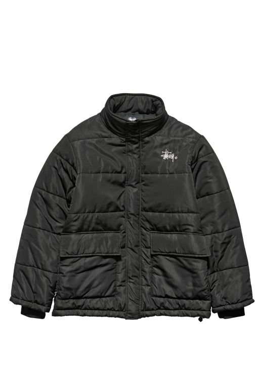 Stussy Mens Falls Puffer Jackets Black - RYHFW6241